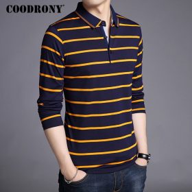 COODRONY T Shirt Men Brand Clothes 2019 Autumn New Long Sleeve T-Shirt Men Cotton Tee Shirt Homme Casual Striped Tshirt Top 8614 4