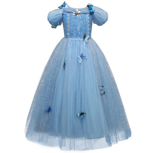 Cosplay Snow Queen Dress Girls Elsa Dress For Girls Princess Vestidos Fantasia Children Belle Dress Girl Party Costume 3