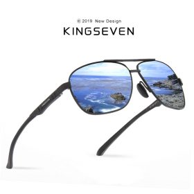 KINGSEVEN 2019 Brand Men Aluminum Sunglasses HD Polarized UV400 Mirror Male Sun Glasses Women For Men Oculos de sol 1