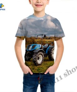 Summer Streetwear Child T Shirt Tractor Truck 3D Print Harajuku T-Shirt Baby Fashion Casual Short Sleeve Boy Girl Car Clothing 7