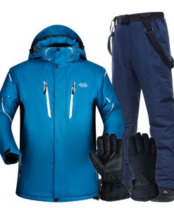 Ski Suit Men Super Warm Thicken Waterproof Windproof Winter Snow Suits Skiing And Snowboarding Jackets + Pants Plus Size Brands 14