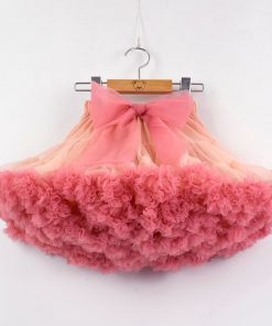 9M-8Years Girls Tutu Skirts Solid Fluffy Tulle Princess Ball gown Pettiskirt Kids Ballet Party Performance Skirts for Children 8