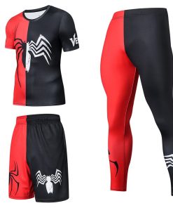 Men Sports suits Sportswear Compression Suits Superhero Running Sets Training Clothes Gym Fitness Tracksuits Rashguard  Workout 17