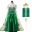 Anna Princess Dress for Baby Girls Green Dress Cosplay Kids Clothes Floral Anna Party Embroidery Shoulderless Queen Elsa Costume 10