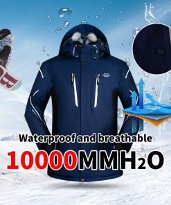Ski Suit Men Super Warm Thicken Waterproof Windproof Winter Snow Suits Skiing And Snowboarding Jackets + Pants Plus Size Brands 2