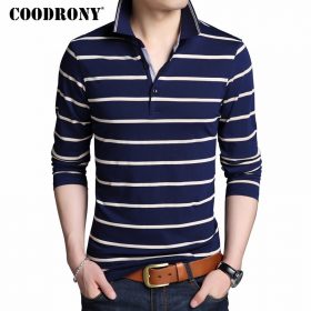COODRONY T Shirt Men Brand Clothes 2019 Autumn New Long Sleeve T-Shirt Men Cotton Tee Shirt Homme Casual Striped Tshirt Top 8614 1