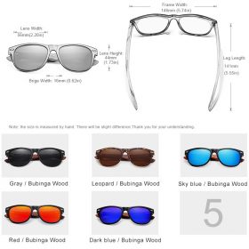 KINGSEVEN New Black Walnut Sunglasses Wood Polarized Men Sun Glasses Men UV400 Protection Eyewear Wooden Original Accessorie 3