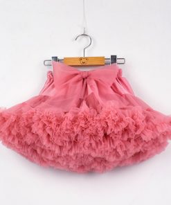 9M-8Years Girls Tutu Skirts Solid Fluffy Tulle Princess Ball gown Pettiskirt Kids Ballet Party Performance Skirts for Children 7