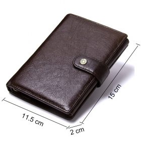 CONTACT'S Leather Wallet Luxury Male Genuine Leather Wallets Men Hasp Purse With Passcard Pocket and Card Holder High Quality 2