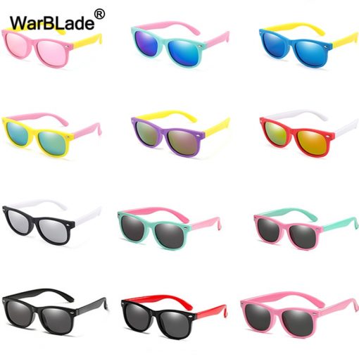 WarBlade Fashion Kids Sunglasses Children Polarized Sun Glasses Boys Girls Glasses Silicone Safety Baby Shades UV400 Eyewear 1
