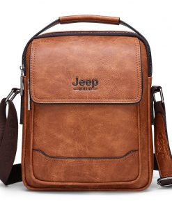 JEEP BULUO Brand Handbags Business Men Bag New Fashion Men's Shoulder Bags High Quality Leather Casual Messenger Bag New Style 9
