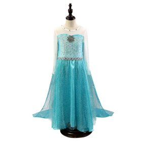 Fancy Baby Girl Princess Dresses for Girls Elsa Costume Bling Synthetic Crystal Bodice Elsa Party Dress Kids Snow Queen Cosplay 2