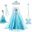 Fancy Baby Girl Princess Dresses for Girls Elsa Costume Bling Synthetic Crystal Bodice Elsa Party Dress Kids Snow Queen Cosplay 9
