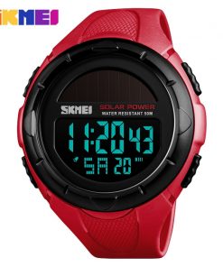 SKMEI Men Luminous Watches Sport Digital Mens Wristwatches Solar For Power Enviormentally Alarm Male Clock reloj hombre 1405 10