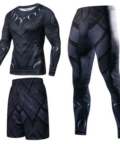 Men Sportswear Superhero Compression Sport Suits Quick Dry Clothes Sports Joggers Training Gym Fitness Tracksuits Running Set 10