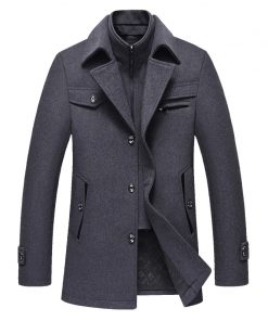 BOLUBAO Men Winter Wool Coat Men's Fashion Brand Comfortable Warm Thick Wool Blends Woolen Pea Coat Male Trench Coat Overcoat 7