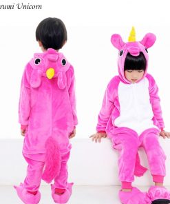 Kigurumi Unicorn Pajamas set Kids Winter Stitch Onesies Cosplay Children Pyjamas Boys Girls Flannel Pijamas Set Animal Sleepwear 11