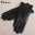 Gours Genuine Leather Gloves for Women Classic Black Sheepskin Finger Touch Screen Glove Warm Winter Fashion Mittens New GSL075 7