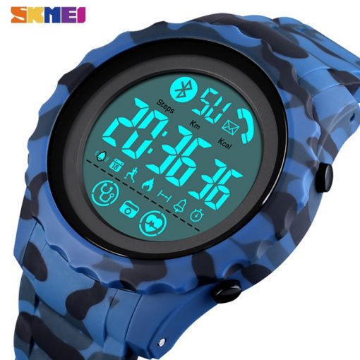 SKMEI Bluetooth Sport Mens Watch APP Call Reminder Wrist Smart Watch Heart Rate Watches Men Luminous reloj inteligente 1626 1