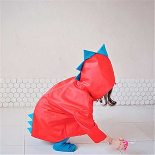 VILEAD Cute Dinosaur Polyester Baby Raincoat Outdoor Waterproof Rain Coat Children Impermeable Poncho Boy Girl Rain Jacket Gift 5