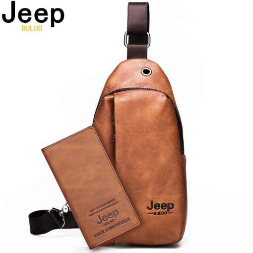 JEEP BULUO Brand Men's Sling Bag Casual Daypacks Chest Bags For Man High Quality Crossbody Bag Pouch Travel 1