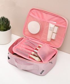 RUPUTIN 2018 New Women's Make up Bag Travel Cosmetic Organizer Bag Cases Printed Multifunction Portable Toiletry Kits Makeup Bag 17