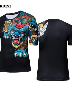 Fashion Summer Men 3d Compression T-shirt Streetwear Hip Hop Running Sport Gym Mens Clothing T Shirt Men Tops & Tee 20