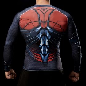 NEW Superhero Punisher Rash Guard Running Shirt Men Long Sleeve Compression Shirts Gym T-shirt Fitness Bodybuilding Sport Tops 4