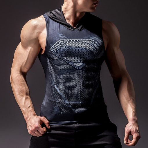 New Fashion Compression Sleeveless Shirts Tank Top Men Fitness Shirt Mens Singlet Bodybuilding Workout Gym Vest Fitness Men 1
