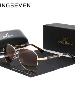 KINGSEVEN 2021 New Trend Quality Titanium Alloy Men's Sunglasses Polarized Sun glasses Women Pilot Mirror Eyewear Oculos de sol 1