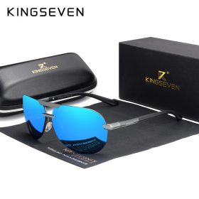 KINGSEVEN BRAND DESIGN New Polarized Rimless Sunglasses Men Women Driving Pilot Frame Sun Glasses Male Goggle UV400 Gafas De Sol 4