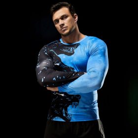 Compression Quick dry T-shirt Men Running Sport Skinny Long Sleeve Shirt Male Gym Fitness Bodybuilding Workout Tops Clothing 4