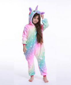 Kigurumi Unicorn Pajama Adult Animal Panda Onesie Boys Girls Women Men  Couple Winter Pajama Suit Sleepwear Flannel Pijama 25