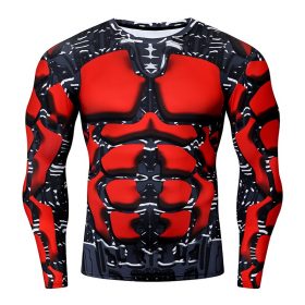 NEW Superhero Punisher Rash Guard Running Shirt Men Long Sleeve Compression Shirts Gym T-shirt Fitness Bodybuilding Sport Tops 2