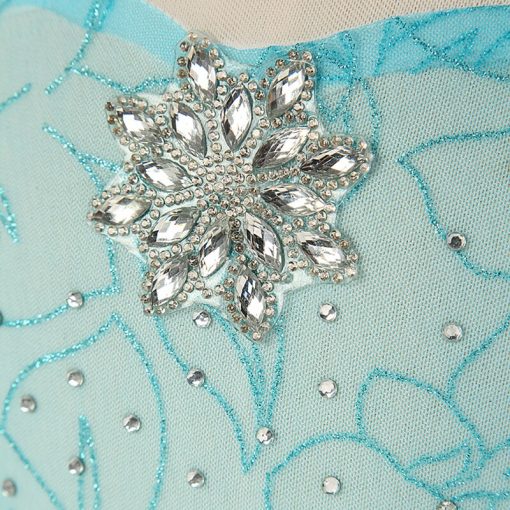 Fancy Baby Girl Princess Dresses for Girls Elsa Costume Bling Synthetic Crystal Bodice Elsa Party Dress Kids Snow Queen Cosplay 6