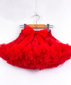 9M-8Years Girls Tutu Skirts Solid Fluffy Tulle Princess Ball gown Pettiskirt Kids Ballet Party Performance Skirts for Children 12