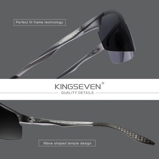 Genuine KINGSEVEN Polarized Men Aluminum Sunglasses Driving Mirror Lens Male Sun Glasses Aviation Women For Men Eyewear 9126 3