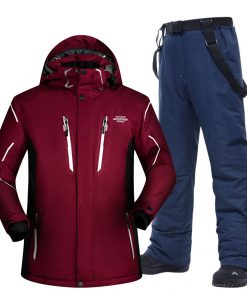 Plus Ski Suit Men Large Super Warm Waterproof Windproof Winter Snow Snowboard Suit Winter Skiing and Snowboarding Jacket Brands 13