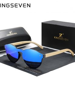 Custom LOGO KINGSEVEN Bamboo Series Polarized Men's Glasses Wooden Vintage Sunglasses UV400 Protection Fashion Women Eyewear 1