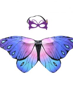 MUABABY Girls Butterfly Wing Kids Fairy Accessories Children's Day Stage Performance Outfits Baby Girl Photoshoot Supply 7