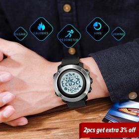 SKMEI Smart Watch Fashion Sport Men Watch Life Waterproof Bluetooth Magnetic Chargeing Electronic Compass reloj inteligent 1512 2