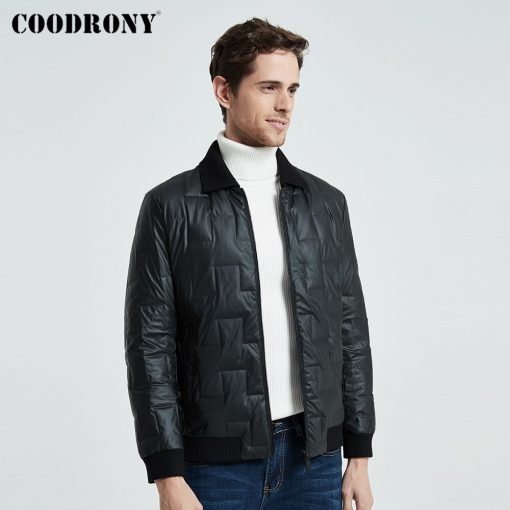COODRONY Brand Duck Down Jacket Men Fashion Striped Casual Coat Men Clothes 2019 Autumn Winter Thick Warm Jackets Pockets 98028 4
