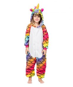Kigurumi New Winter Unicorn Pajamas For Children  Animal Pyjamas Kids Panda Licorne Onesie Boys Girls Sleepwear Unicornio Jumpsu 11