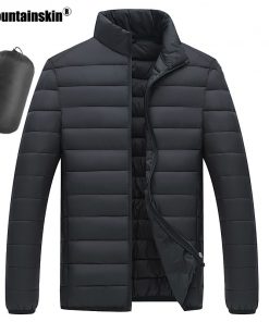 Mountainskin New Men's Parka Coat Light Cotton Jackets Winter Autumn Fashion Thermal Casual Coats Mens Brand Clothing SA749 1