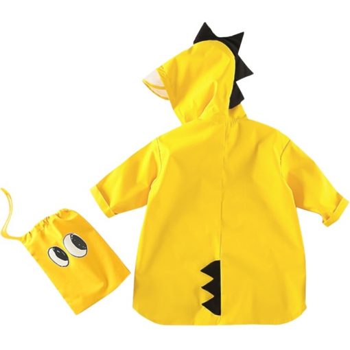 VILEAD Cute Dinosaur Polyester Baby Raincoat Outdoor Waterproof Rain Coat Children Impermeable Poncho Boy Girl Rain Jacket Gift 3