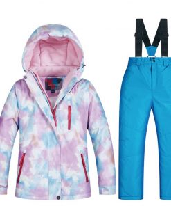 New Kids Ski Suit Children Brands Windproof Waterproof Warm Girls Snow Set Winter Skiing And Snowboarding Jacket For Child 10