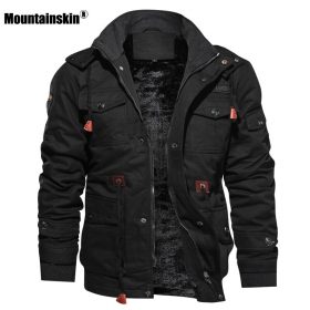 Mountainskin Men's Winter Fleece Jackets Warm Hooded Coat Thermal Thick Outerwear Male Military Jacket Mens Brand Clothing SA600 2