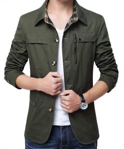 Mountainskin 2020 Men's Jacket Coat 4XL Casual Solid Men Outerwear Slim Fit Khaki Army Cotton Male Jackets Brand Clothing SA220 2