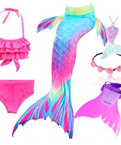 Kids Mermaid Swimsuit Bikini Girls Mermaid Tail with Finned Swimsuit Child's Wear Split Swimsuit Mermaid Tail Clothing Swimwear 20