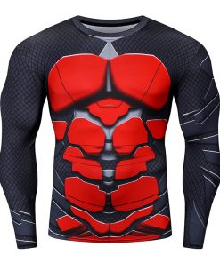 NEW Superhero Punisher Rash Guard Running Shirt Men Long Sleeve Compression Shirts Gym T-shirt Fitness Bodybuilding Sport Tops 7
